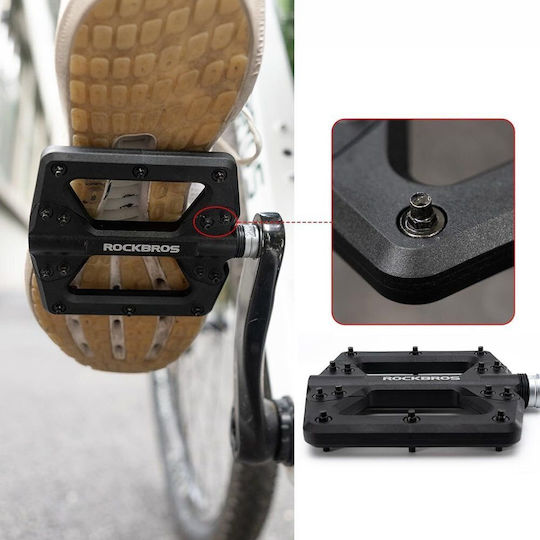 Rockbros Bicycle Pedals Flat Black