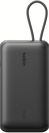 Belkin UltraCharge Power Bank 20000mAh 45W mit USB-A Ausgangsanschlüsse und USB-C Ausgangsanschlüsse Schwarz