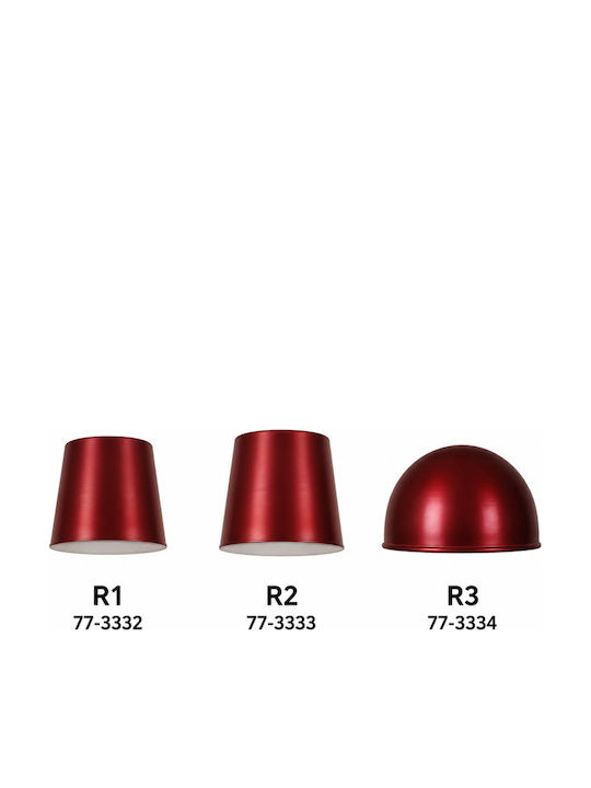 Home Lighting Conical Lamp Shade Red with Diameter 14cm