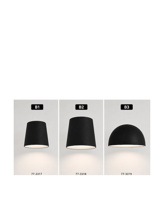 Home Lighting Konisch Lampenschirm Schwarz mit Durchmesser 14cm