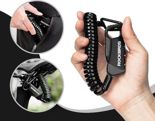 Rockbros Fahrradschloss Zusammenklappbar mit Kombination / mit Schlüssel Schwarze