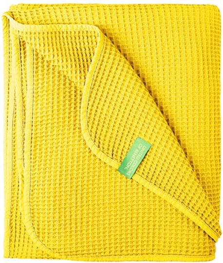 Benetton Waffle Yellow Blanket 140x190cm