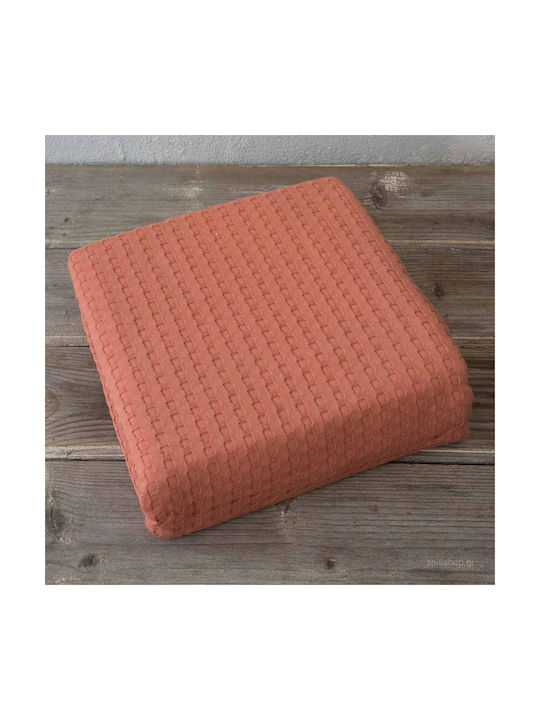 Nima Decke Waffel Habit Orange 160x240cm