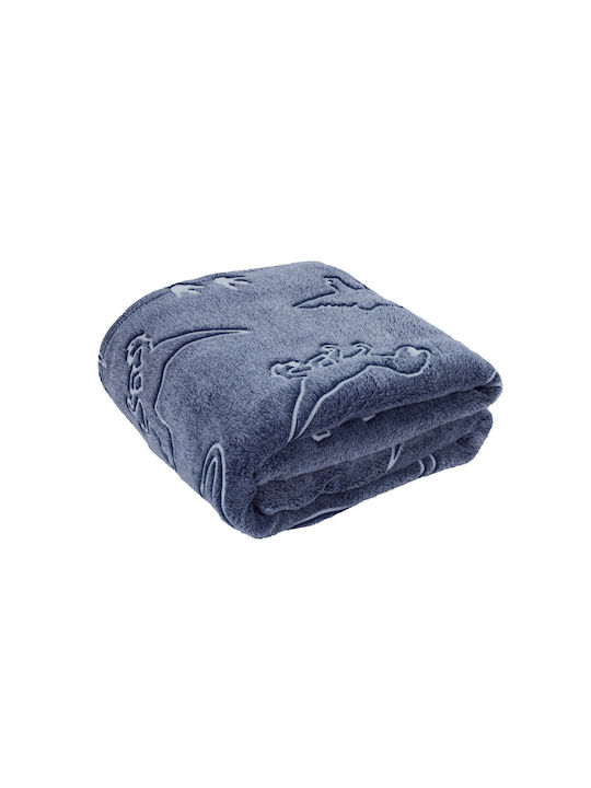 Das Home Κουβέρτα Fleece Γαλάζια 160x220εκ.