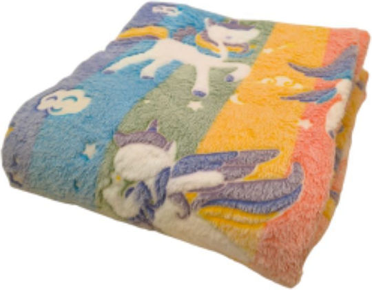 Κουβέρτα Fleece Φωσφορίζουσα Μονόκεροι 150x200εκ.