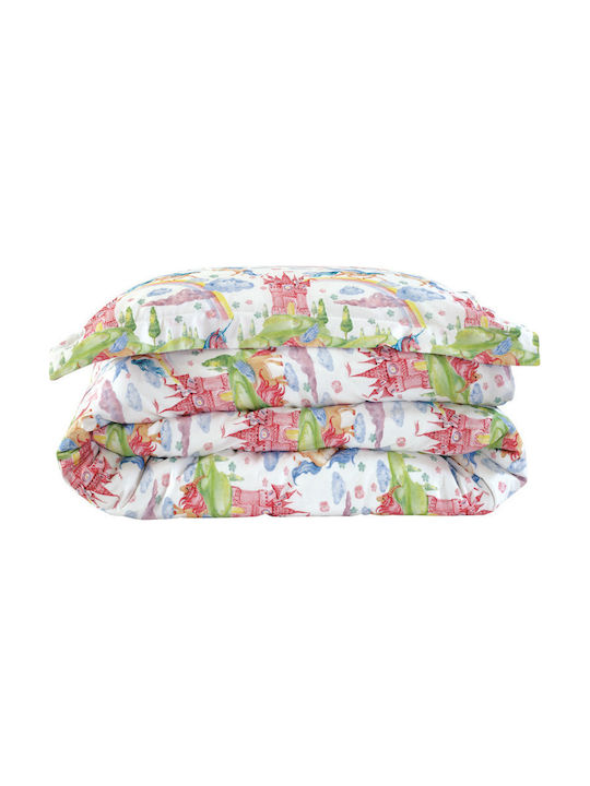 Das Home Set Kids Duvet Cover Single with Pillowcase Cotton Multicolored 160x240cm
