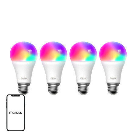 Meross Becuri Smart LED 9W RGBW 810lm 4buc