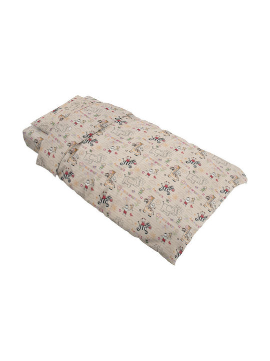 Dimcol Africa Kids Duvet Cover Single Flannel 145 Beige 160x240cm