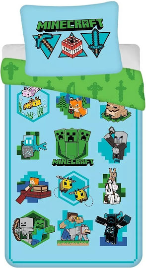 Kids Duvet Cover Set Single Light Blue