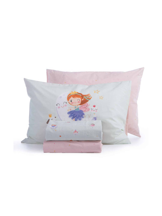 Nef-Nef Homeware Sweet Dreams Set Kids Duvet Cover Single with Pillowcase Cotton Sweet Dreams 160x240cm