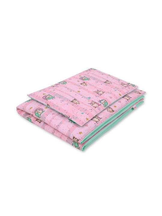 Bobono Kids Duvet Cover Single Pink And Mint 100εκ.