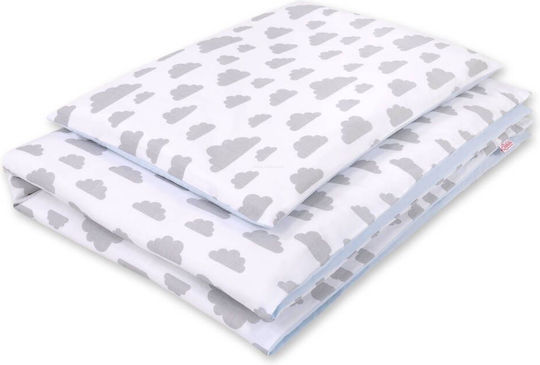 Bobono Παιδική Παπλωματοθήκη Μονή Gray, Blue 100x135εκ.