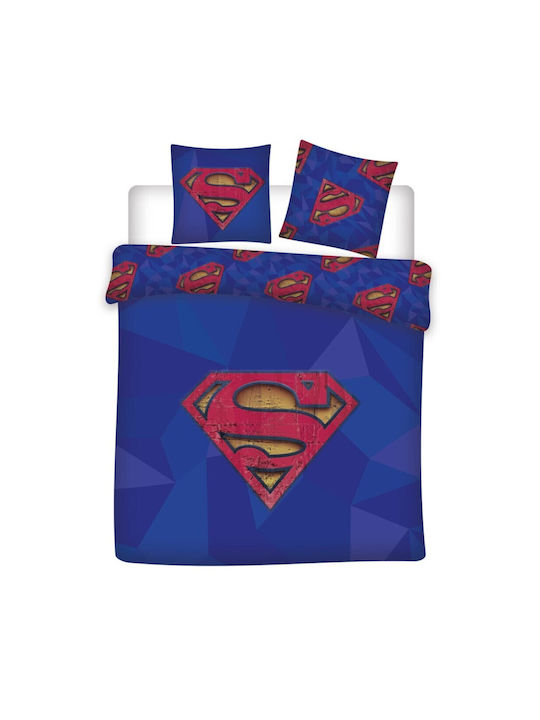 Superman Set Kinderbettbezug Übergröße Blue 240x220cm