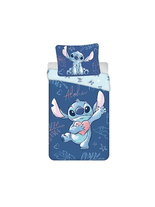 Disney Lilo And Stitch Aloha Kinderbettbezüge Baumwollset Aloha Blau 200cm