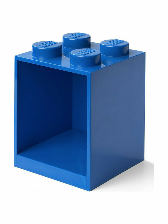 Kids Shelf Box Wall Landscape 4 Studs Floor Blue 16x16x21cm