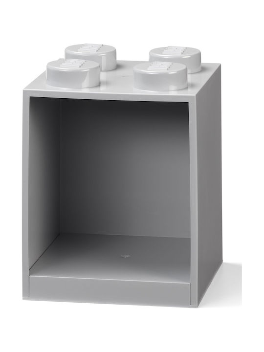 Raft Pentru Copii Cutie De Rafturi Wall Landscape 4 Studs Etaj Gri 16x16x21cm