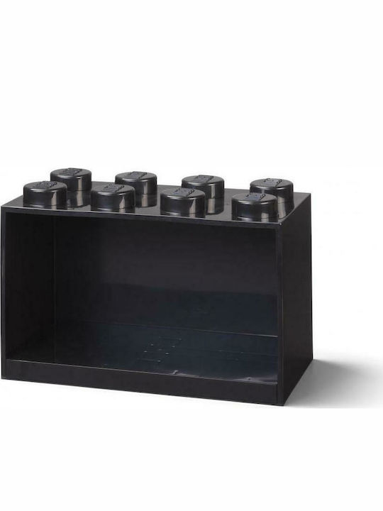 Raft Copii Cutie Mural 8 Studuri Etaj Negru 32x16x21cm