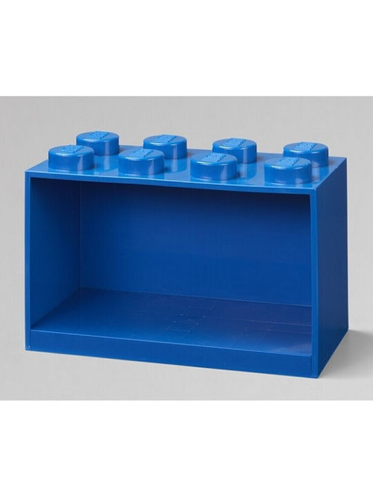 Kinderregale Box Regal Wand Landschaft 8 Studs Boden Blau 31,8x15,9x21,1cm