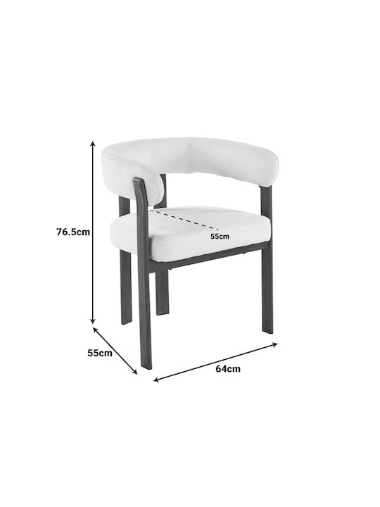 Erebus Ess- und Küchenstühle mit Stoffbezug Karydi 2 Stück 64x55x76.5cm