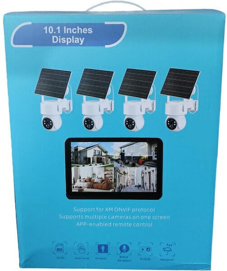 Surveillance System 4 Wireless IP Cameras with Monitor