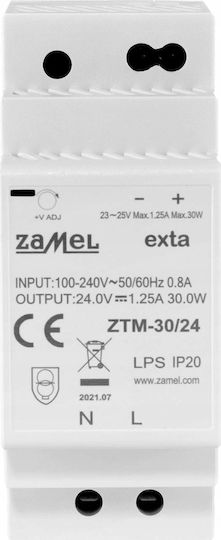 Sursă De Alimentare Montată Pe Șină Th-35 Din 30w 24v Dc Tip Ztm-30/24 Ext10000282