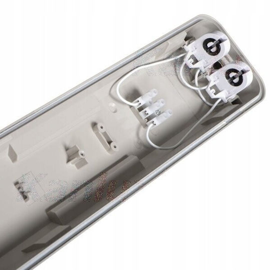 Kanlux Lichtleiste Außenbereich mit 2 Plätzen für LED-Lampen T8