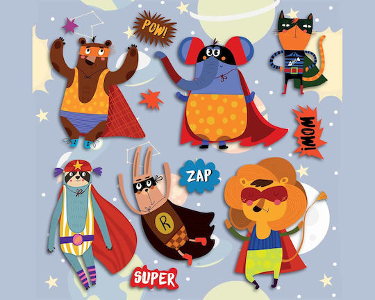 Ango Kids Foam 3D Wall Sticker Super Heroes 31.5x36cm 12pcs