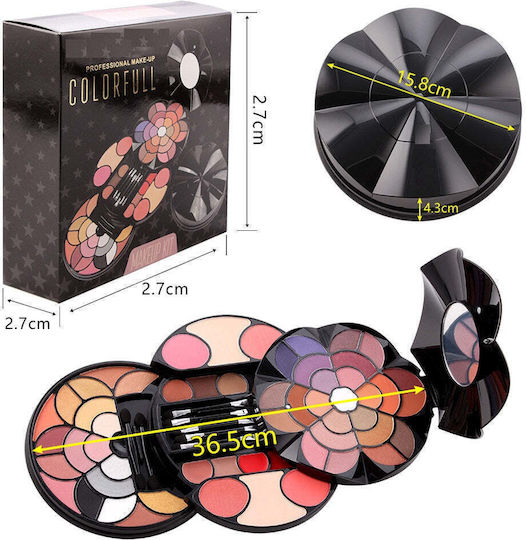 Miss Rose Set De Machiaj Negru Rotund Floare 7002-360