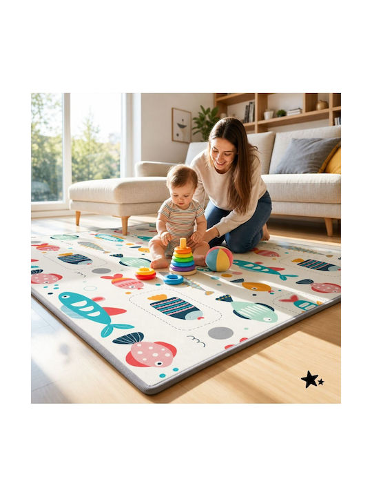 MalPlay Covor Pentru Copii Stele Multicolor 180x200cm