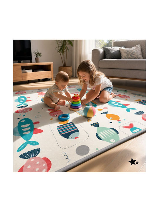 MalPlay Covor Pentru Copii Stele Multicolor 180x200cm