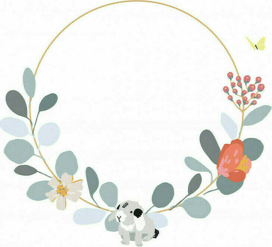 Mimi'lou Autocolant Decorativ Pentru Perete Copii Coroană De Flori 30x30cm