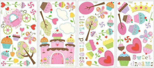 RoomMates Decor Детска стикерна за стена Стена Princess Castle 56бр RoomMates Decor Детска стикерна за стена Стена Princess Castle 56бр