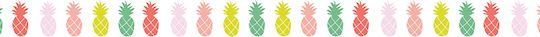 Mimi'lou Kids Wall Border Sticker Pineapples Colored