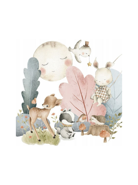 Kids Room Wall Stickers Pastel Forest Picture Decoration 60x120