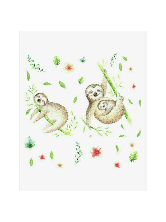 RoomMates Decor Kids Vinyl Wall Sticker Lazy Sloth 44x16cm 34pcs
