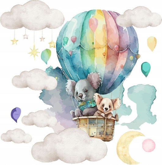 Stickere de Perete pentru Copii Koala Ursuleți Balon Curcubeu 100x200