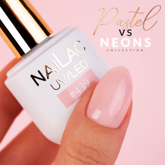NaiLac Nail Lacquer Lang anhaltende Schnelltrocknende Rosa #439 7ml