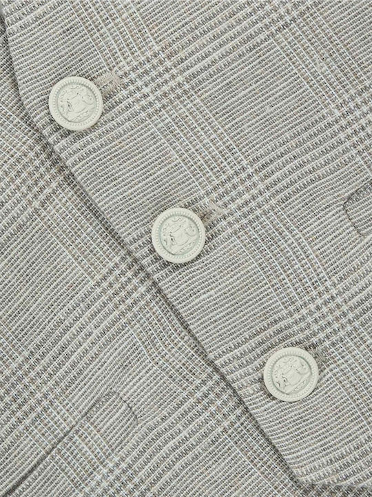 Lapin Baptism Vest For Boy Grey
