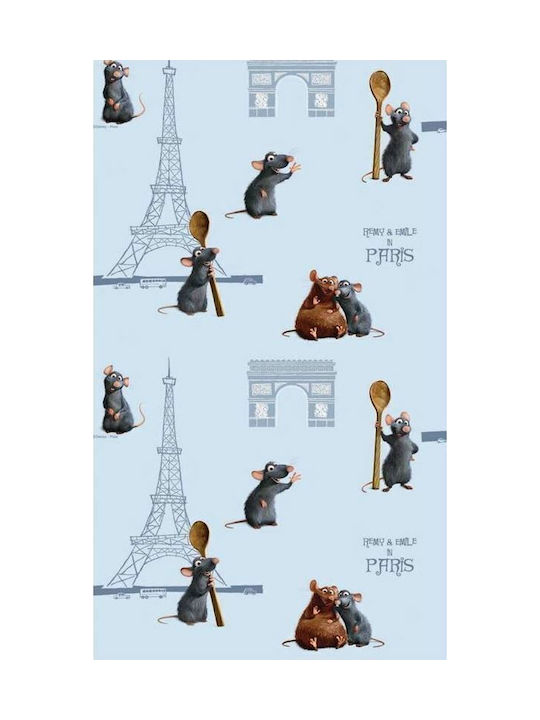 Disney Kids Rod Pocket Curtain Remy 38 Blue 140x290cm