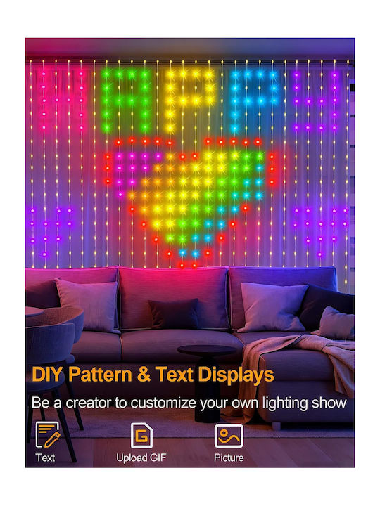 400 LED-Lichter RGB Vorhang Typ