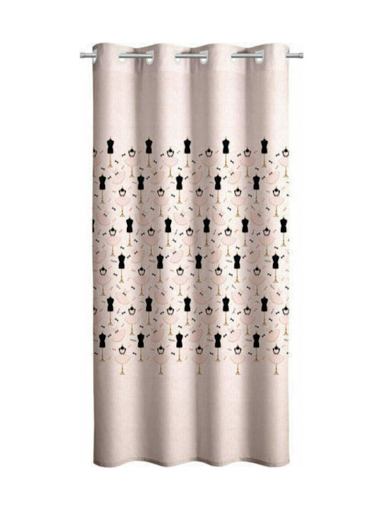Saint Clair Kinder Vorhang Charm mit Haken Rosa 1752030216004 150x250cm