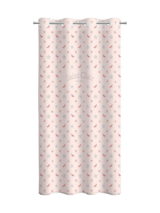 Saint Clair Kinder Vorhang Rosie mit Haken Pinky V2 1752030120007 160x240cm
