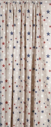 Viopros Kids Rod Pocket Curtain Sky Red 651734 140x270cm