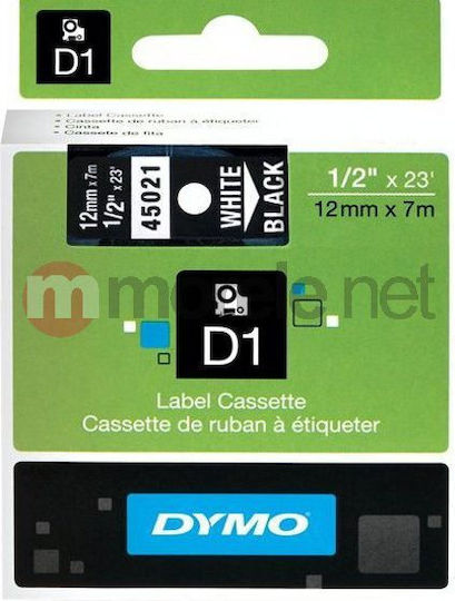 Dymo Tăviță Etichetograf 1m x 12mm în Culoare Albă