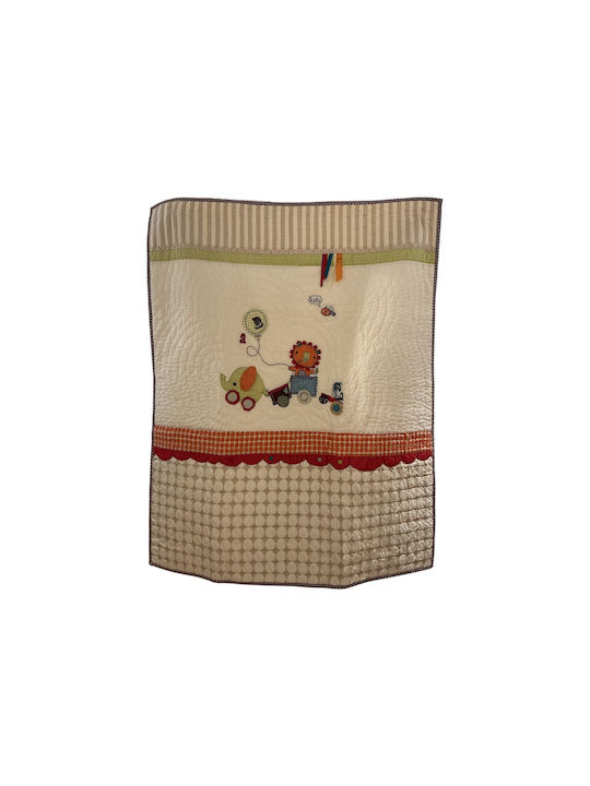 Mamas & Papas Kids Quilt Single Set with Pillowcase Multicolour White 140x240cm