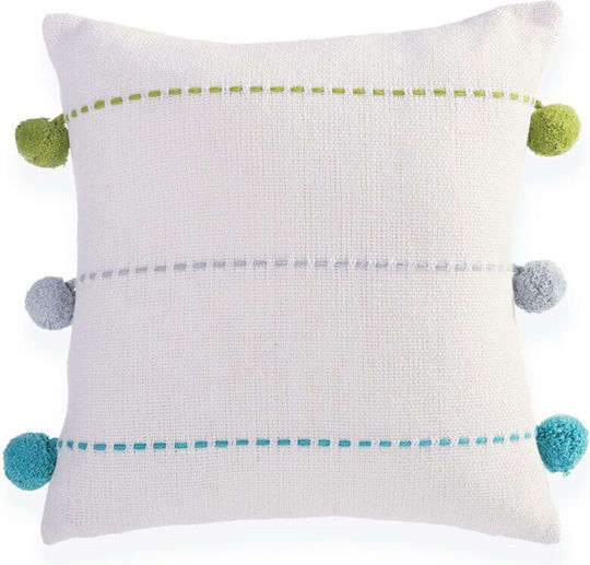 Nef-Nef Homeware Παιδικό Διακοσμητικό Μαξιλάρι Life Line Aqua/Lime 35x35εκ.