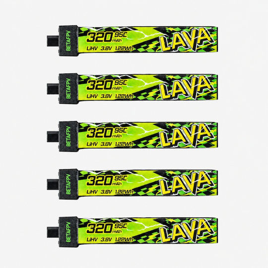 BetaFPV Li-Po Battery 4.35V 320mAh 95C BT2.0 for Drone 5pcs