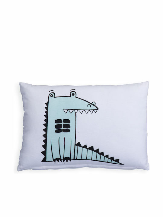 Nef-Nef Homeware Детска Декоративна Възглавница Wild Thing Бяла 45x30см