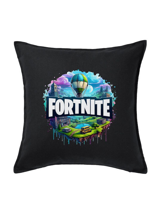 Fortnite Land Black Sofa Pillow 100% Cotton Filling Included 50x50cm