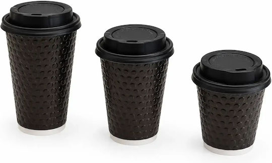 Ecocraft Einwegbecher Papier Schwarz 240ml 25Stück